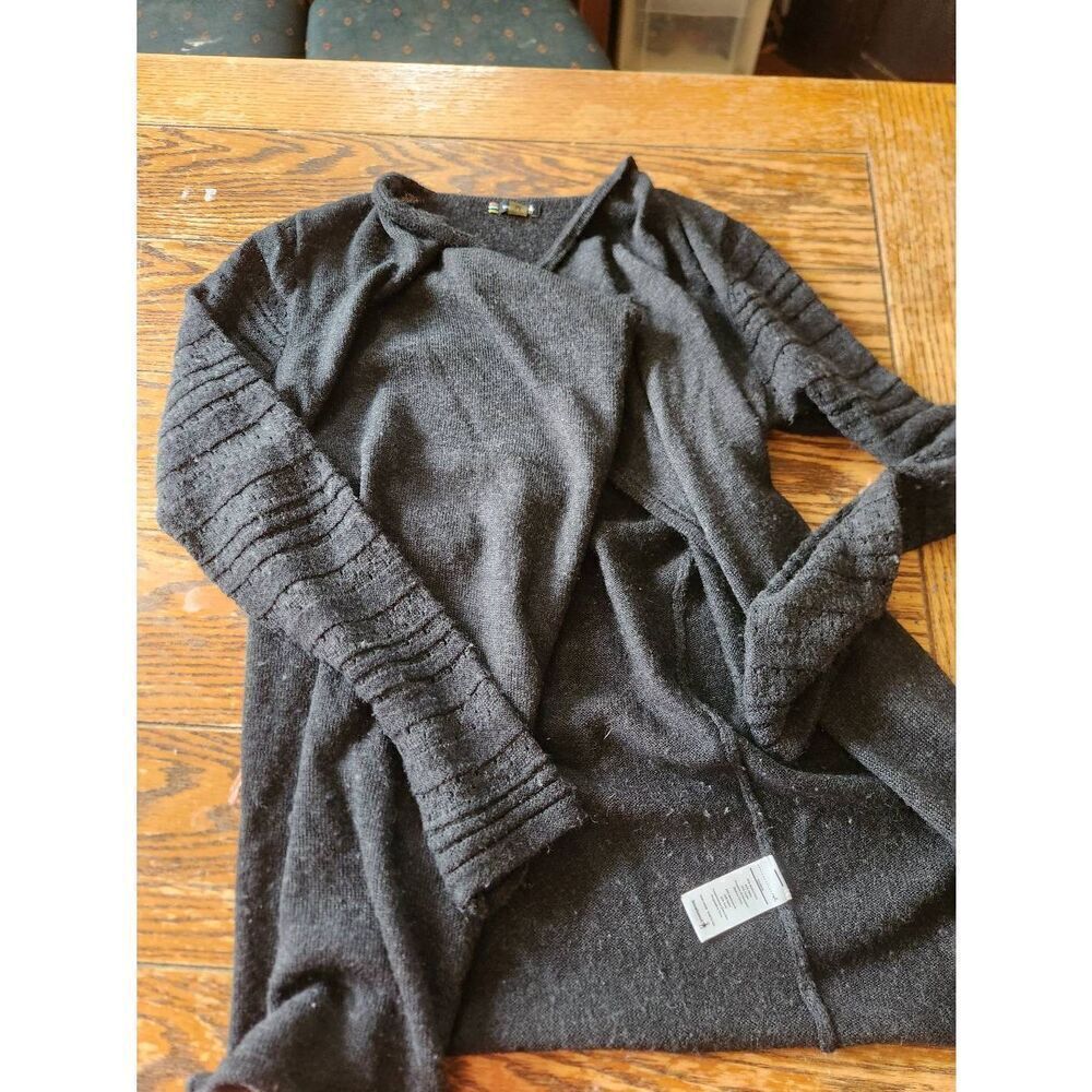 Smartwool black wool blend cardigan sweater sz Medium
